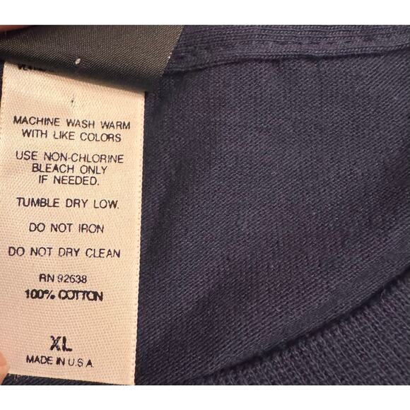 NWOT Fossil Vintage Fish & Oyster Company T-Shirt Y2K Size XL Men's Navy - Picture 4 of 5